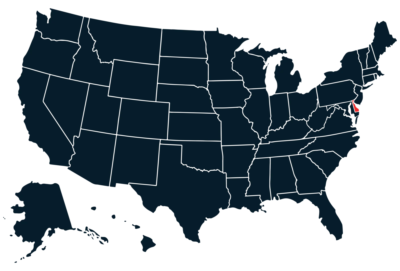 NB Map Delaware scaled bus rentals