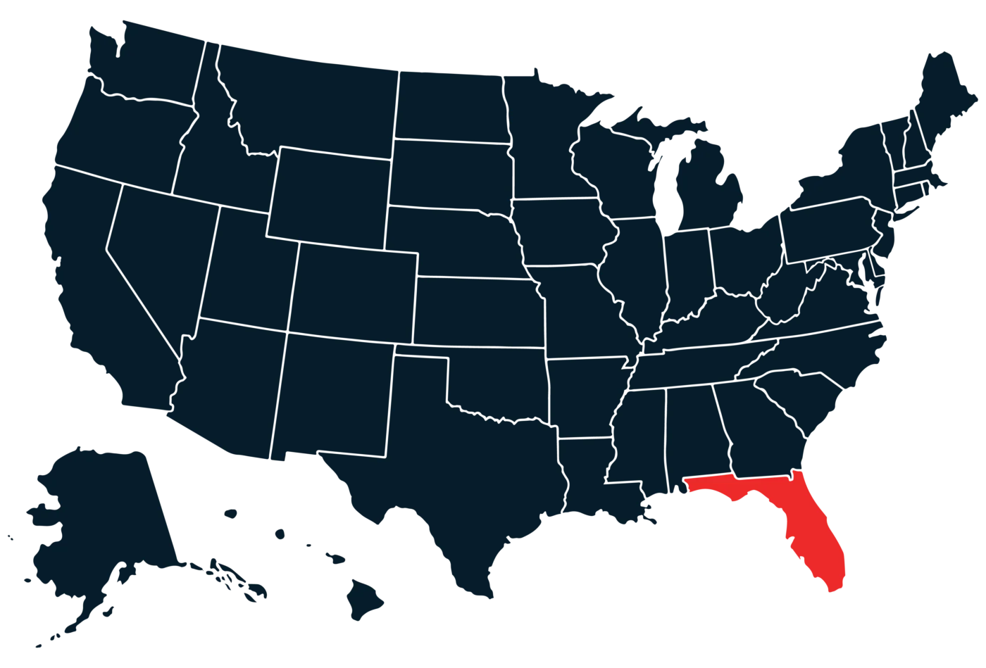 NB Map Florida scaled bus rentals