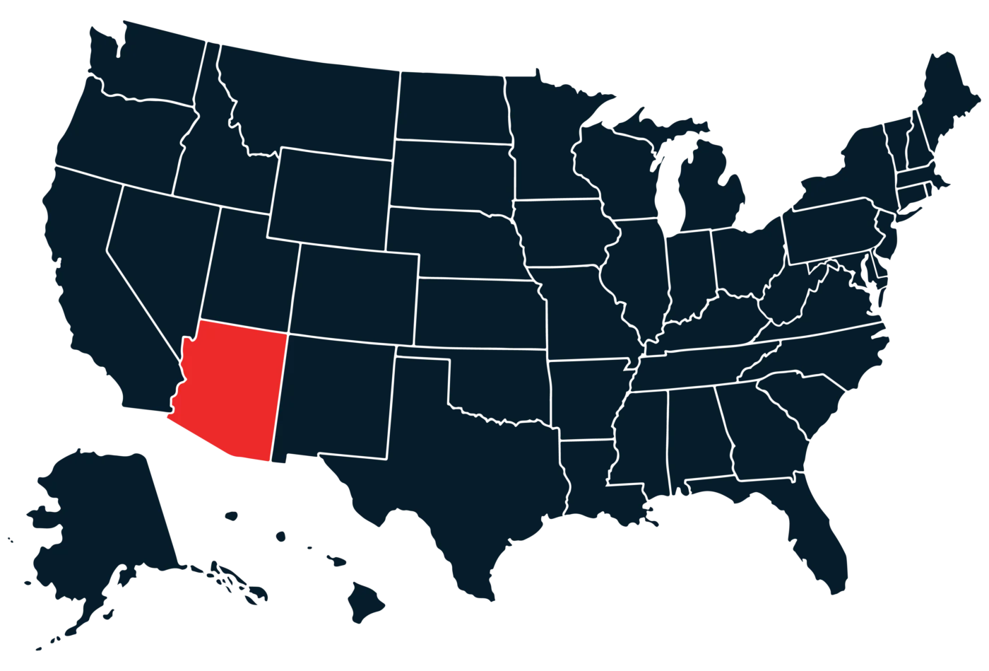 NB Map Arizona scaled bus rentals