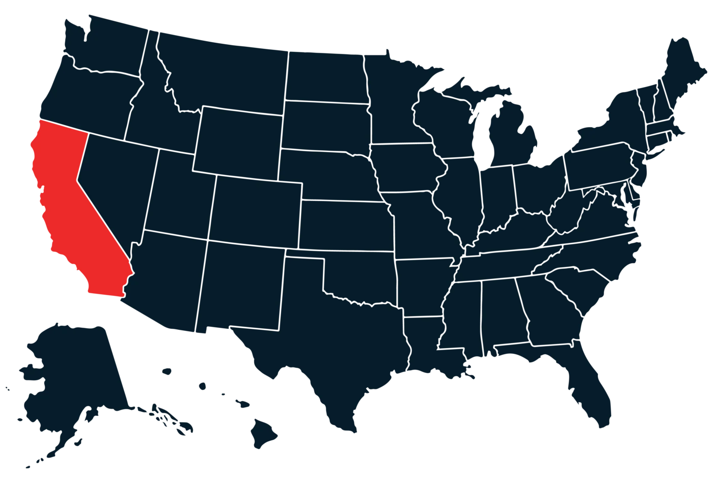 NB Map California scaled bus rentals