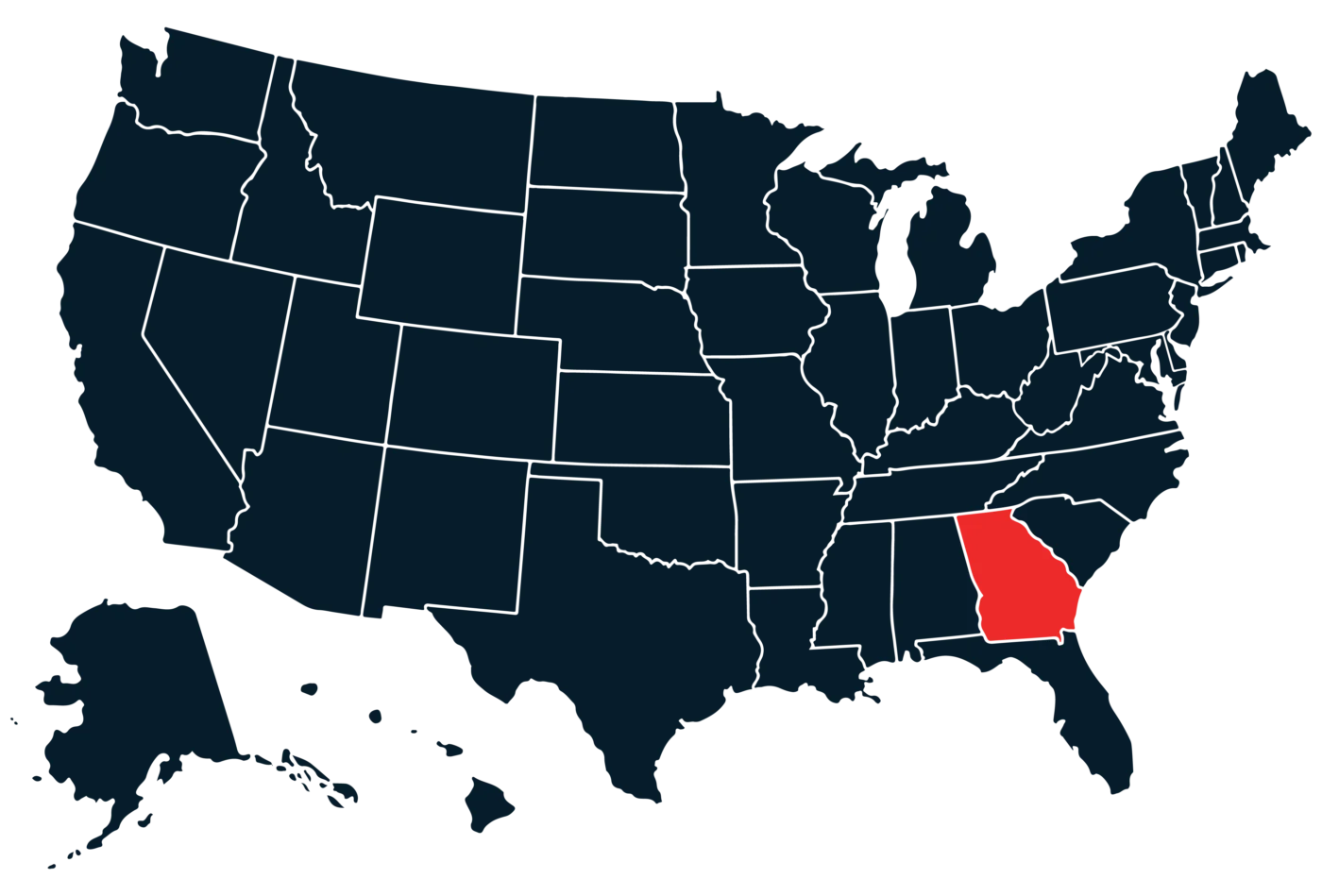 NB Map Georgia scaled bus rentals