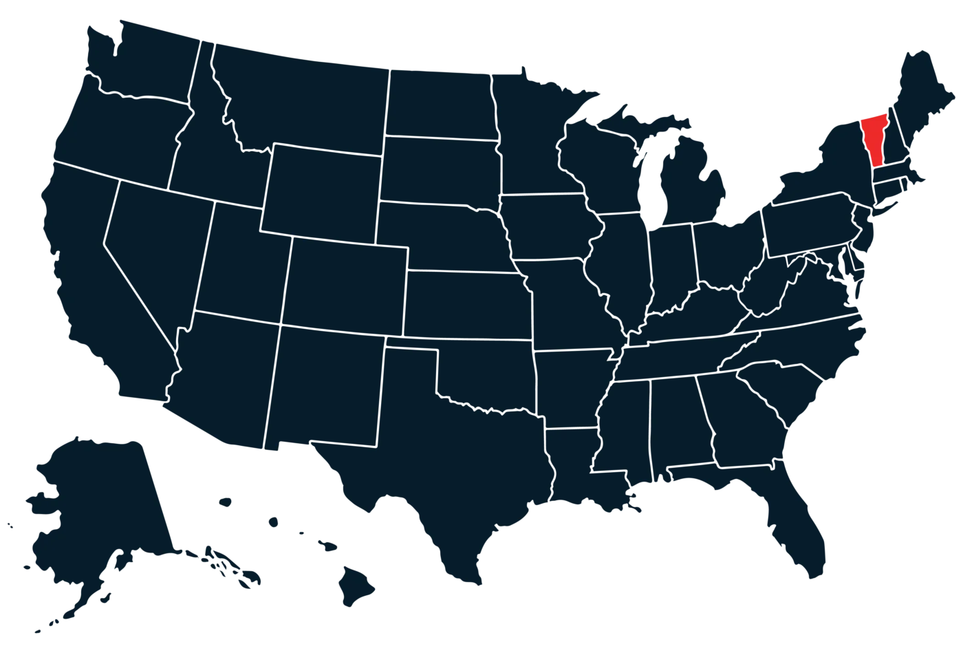 NB Map Vermont scaled bus rentals