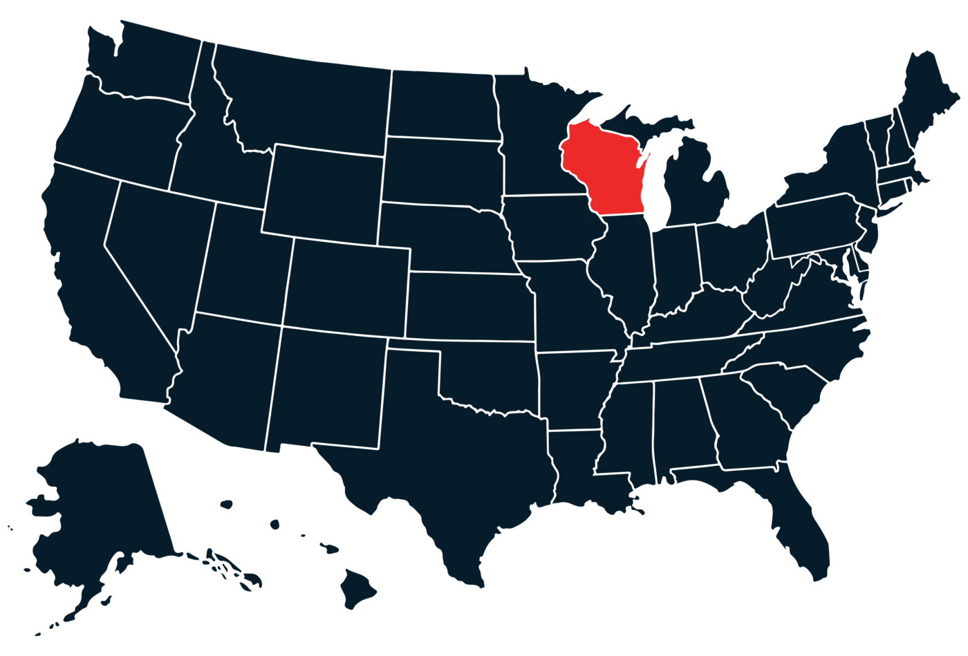 NB Map Wisconsin scaled bus rentals