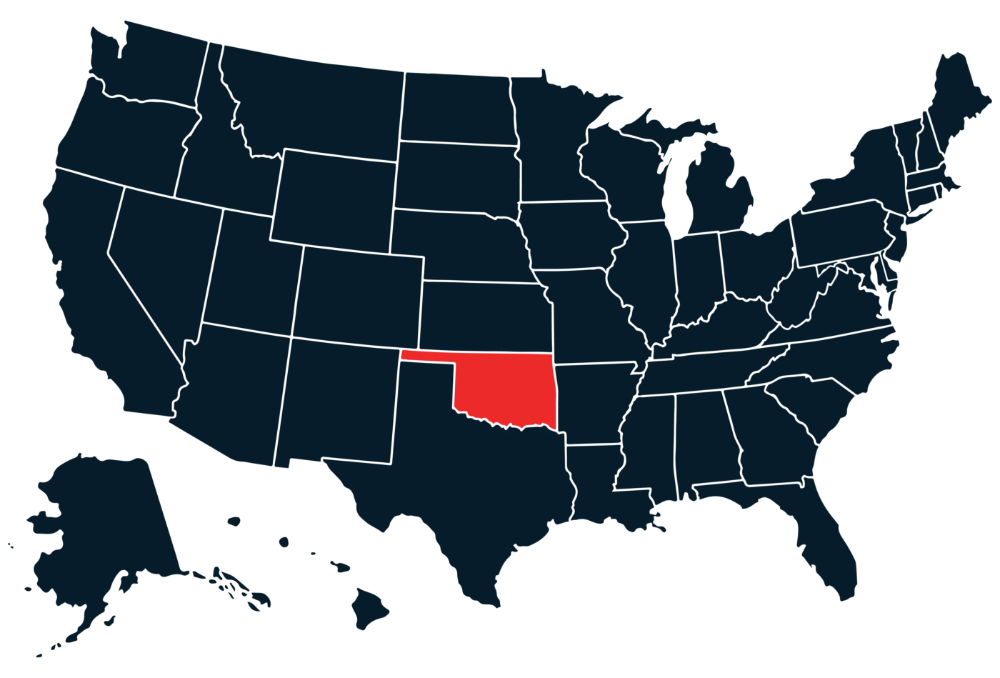 NB Map Oklahoma scaled bus rentals