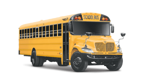 Yellow-rub-rails-international new school buses for sale New York